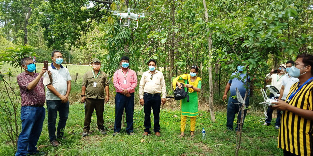 चोरी तस्करी नियन्त्रणका लागि ड्रोन क्यामेराबाट निगरानी 